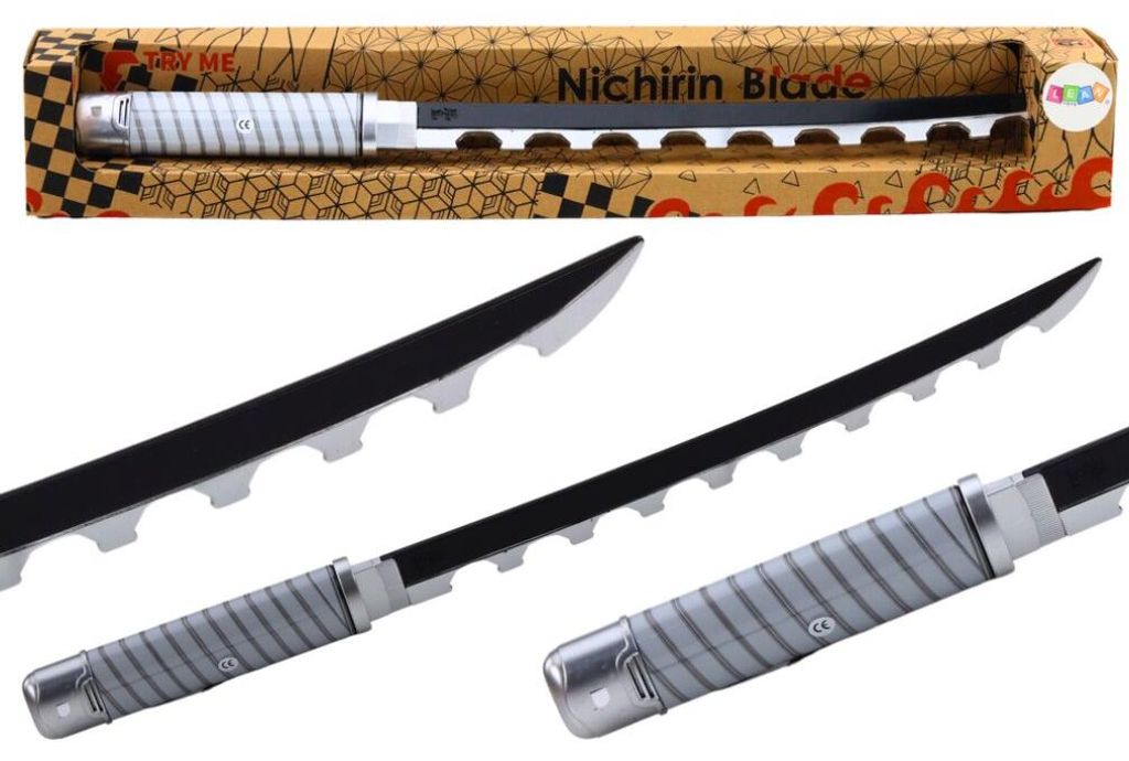 Leantoys Nichirin Samurai-Schwert Batteriebetrieben Komfortabler Griff Schwarzer Sound