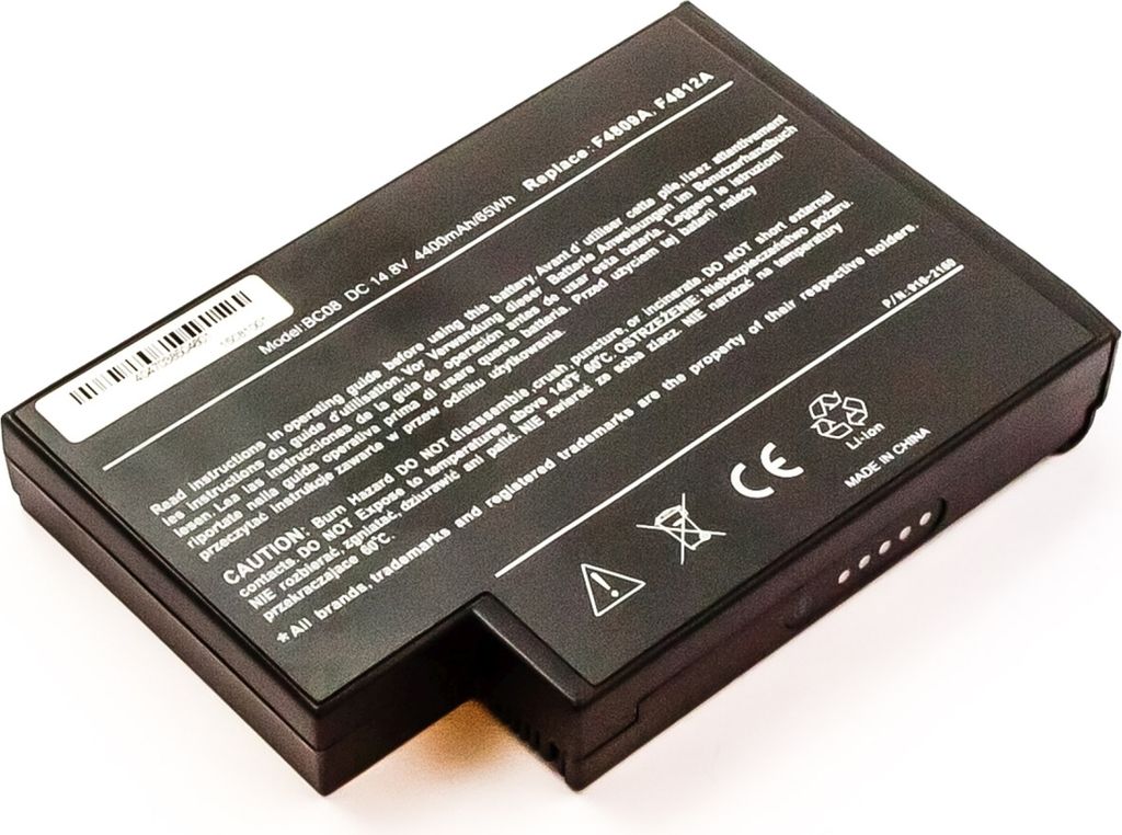 Akku für HP Compaq NX9020 Li-Ion 14,8 Volt 4400 mAh schwarz.