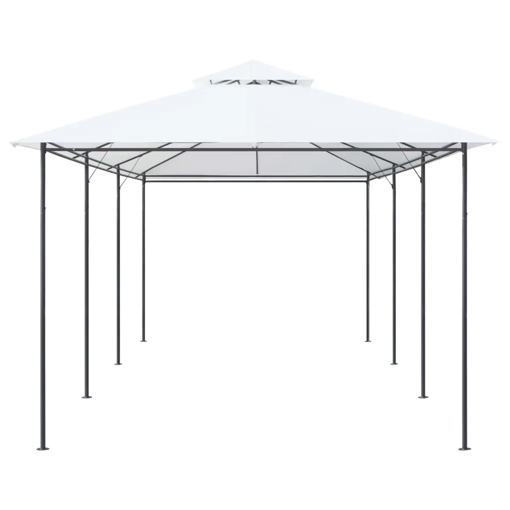 Pavillon de Jardin 180g/m² Blanc 6x3m Résistant aux UV et Intempéries