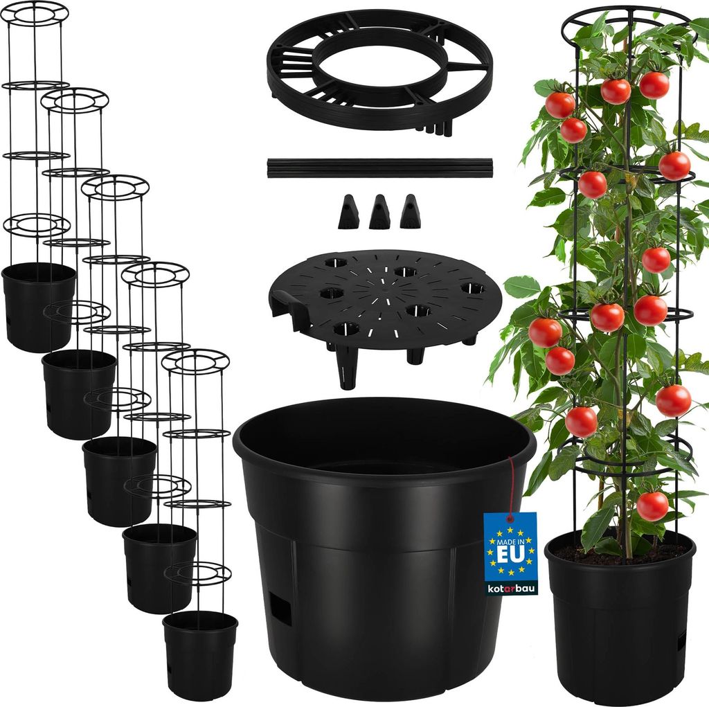 KOTARBAU® 5er Set Tomatenpflanze Pflanzkübel ⌀ 39 cm mit Produktbild 
