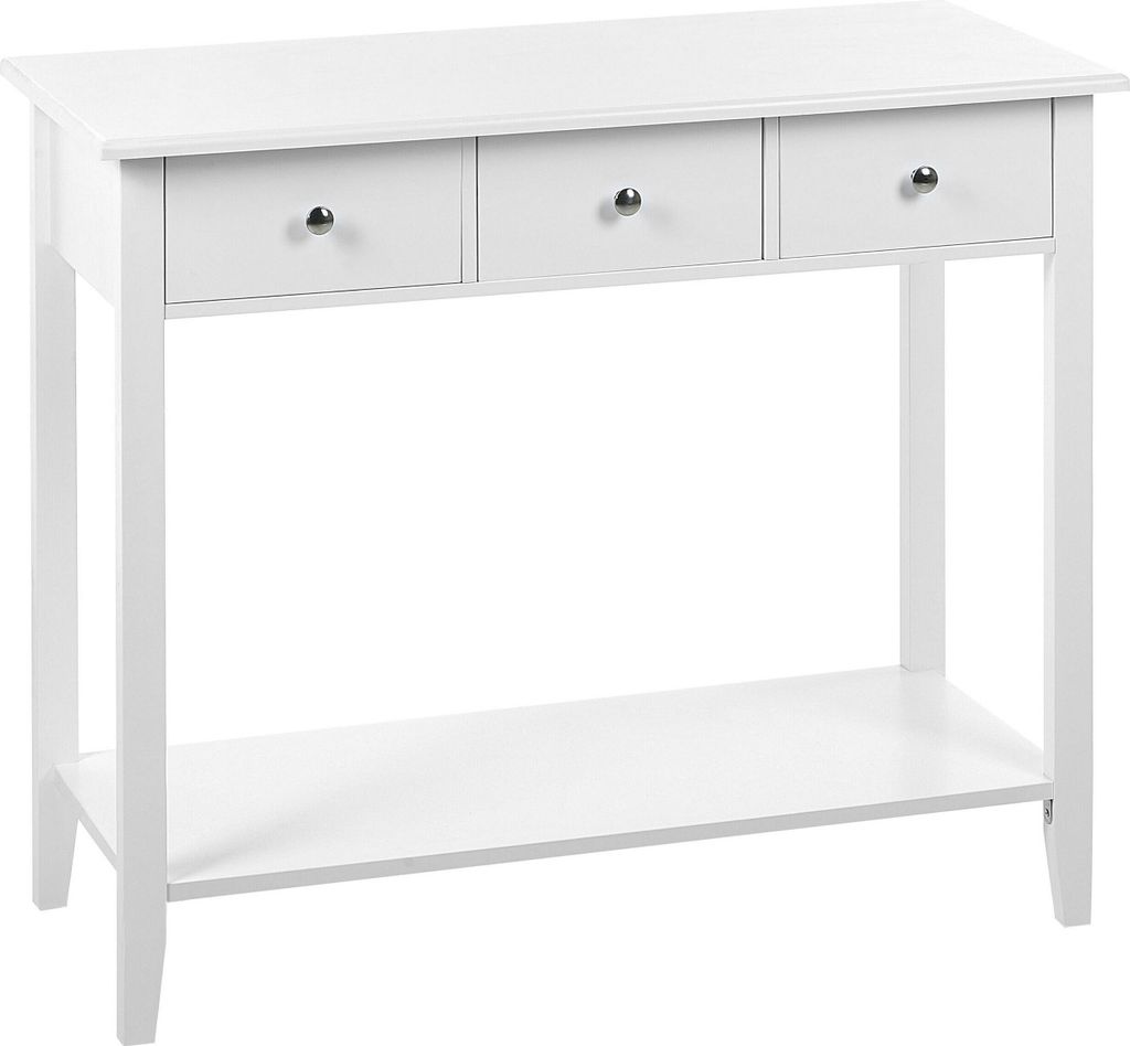 BELIANI Konsola biała MDF drewniane nogi 90 x 40 x 75 cm 3 Zdjęcie produktu 