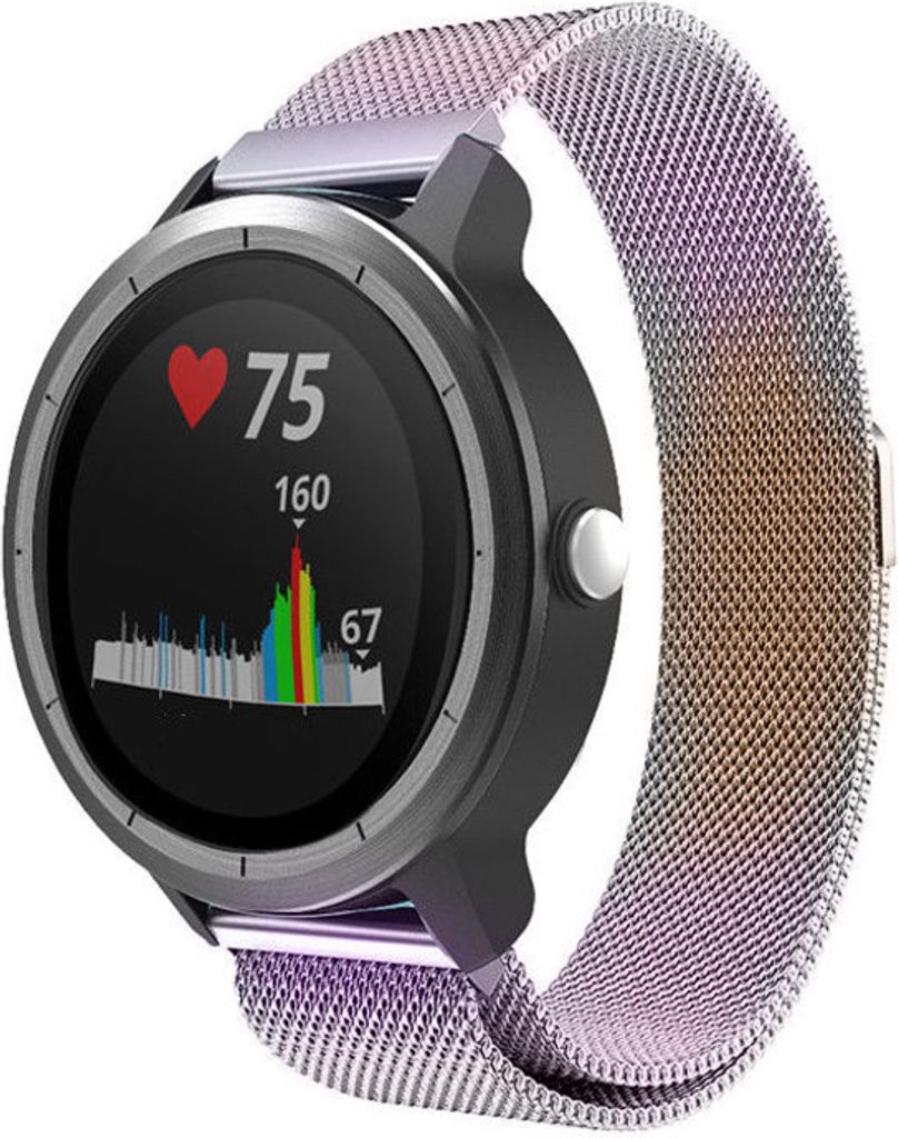 Strap-it Garmin Vivoactive 3 Milanese Armband (Regenbogen)
