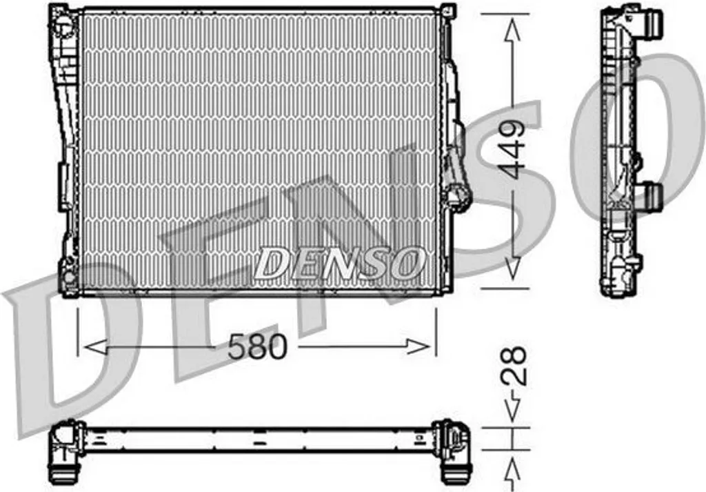 Radiateur moteur DENSO DRM05069 pour BMW Z4 E85 E86 et Série 3 E46