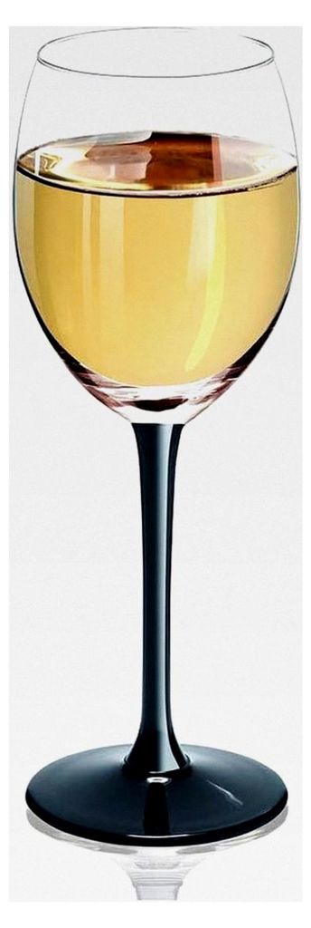 Solavia 6 Weingläser 250 ml, H 20 cm, mit schwarzem Fuß