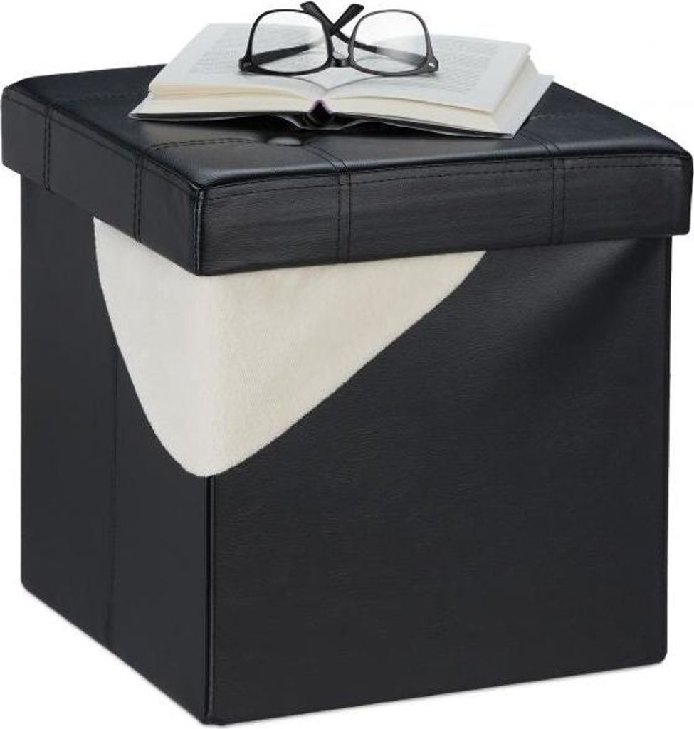 Hocker aus Kunstleder mit Stauraum