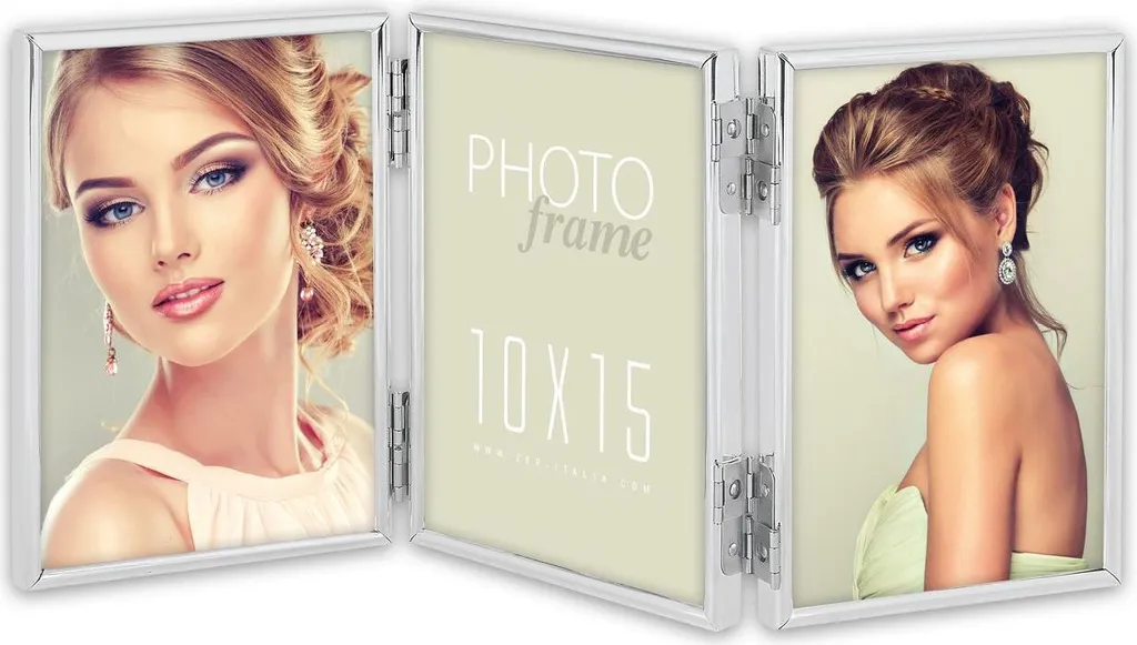 Cadre Photo pour 3 Souvenirs 10x15cm Argenté, Idéal Cadeau de Famille