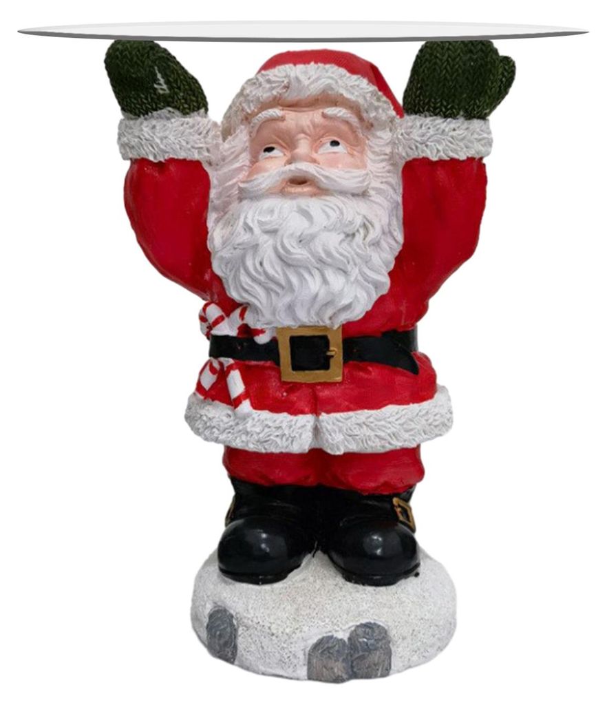 Weihnachtstablett mit Weihnachtsmann-Motiv, Schneemann-Motiv, Kuchenständer, Süßigkeitenhalter mit 3 Tabletts, dekoratives Tablett für Weihnach...
