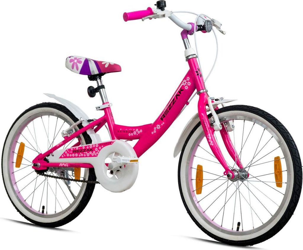 20 Zoll Kinder Fahrrad Mädchen Rad mit Rücktrittbremse Pink Produktbild 