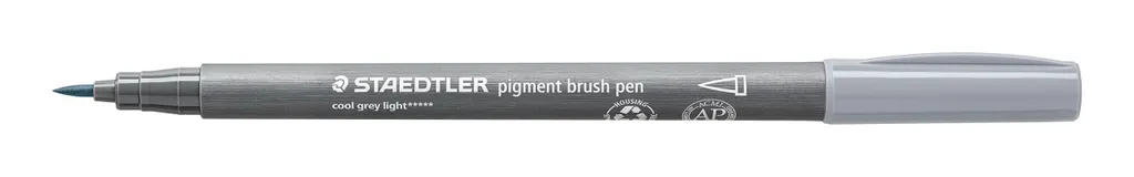 Staedtler pigmentArts 371-870 Brush Pen Grigio Freddo Chiaro Professionale
