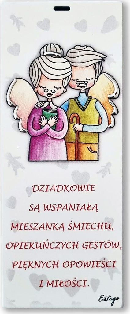 Le Graziose Handgemaltes Bild mit dem Spruch Großeltern 6x15 cm | Größe: 6x15 cm | SKU: ES0512414PL