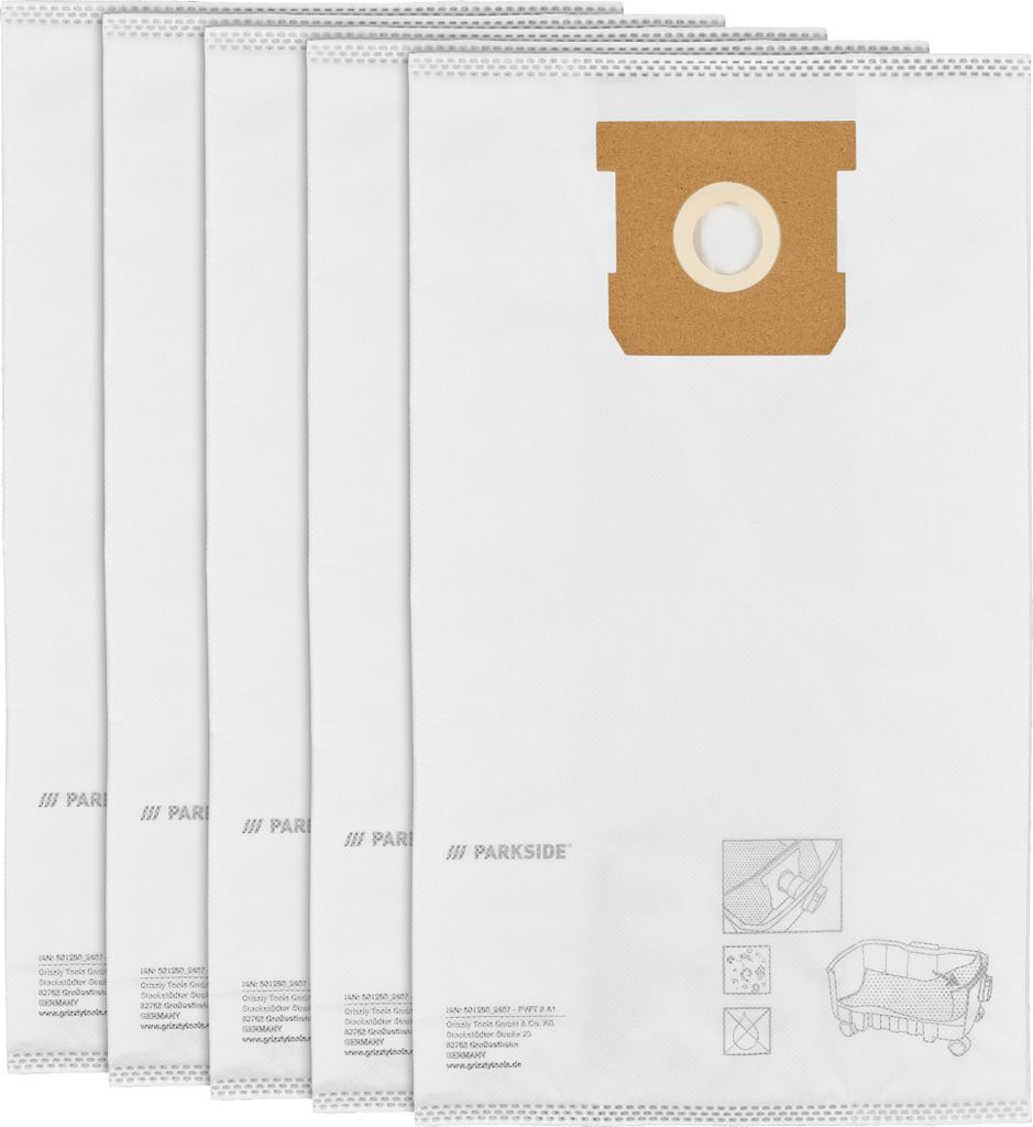 PARKSIDE® Filtertüten PFT 8 A1 (Vliesfilterbeutel 5 tlg.) Produktbild 