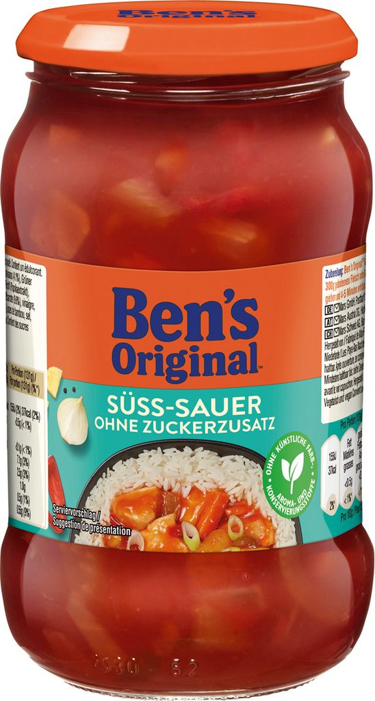 Salsa originale Bens Sapore agrodolce senza zucchero Immagine del prodotto 