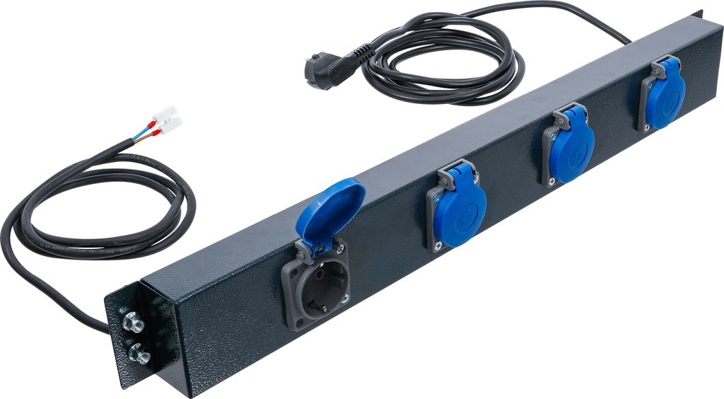 BGS 80190 Netzversorgungsleiste, 4-fach, für Schra nkwand-System