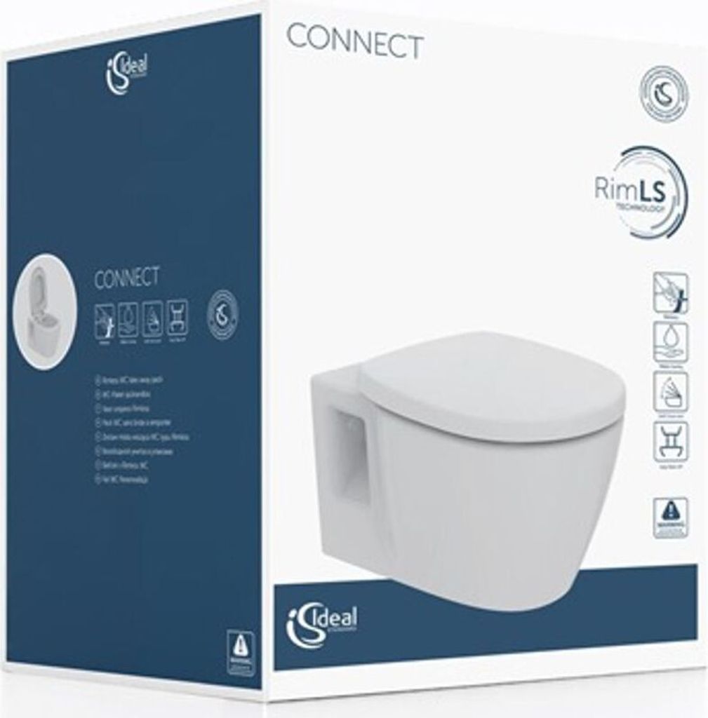 IS WC-Paket Connect, WC randlos, m.WC-Sitz Softclosing,365x550x340mm,Weiß