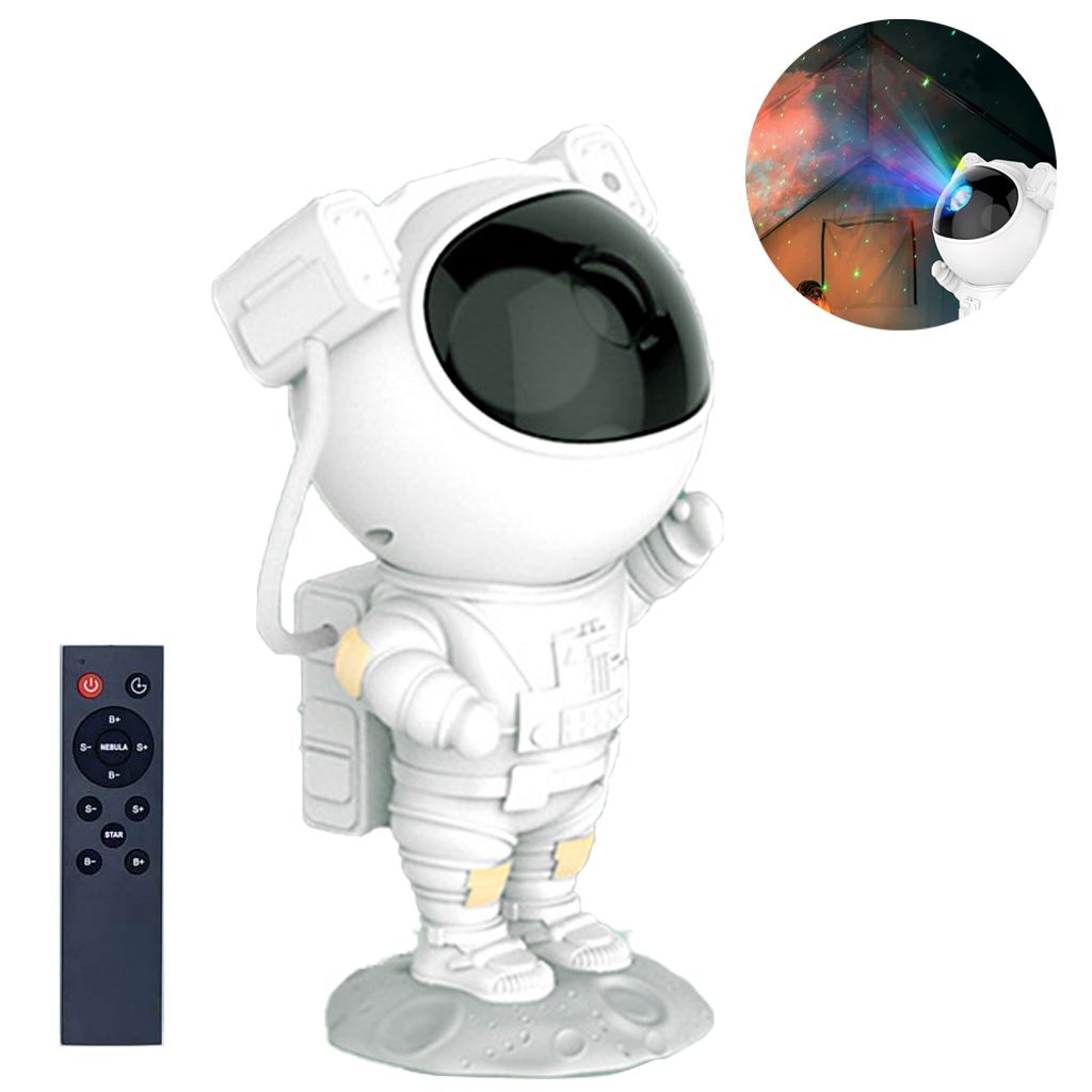 XO Projektor LED CF4 Astronaut Stern und Galaxie Weiß mit