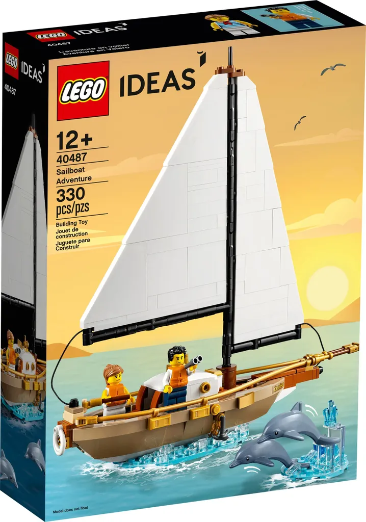 LEGO 40487 Voilier avec voiles en briques et dauphins - Set de voyage
