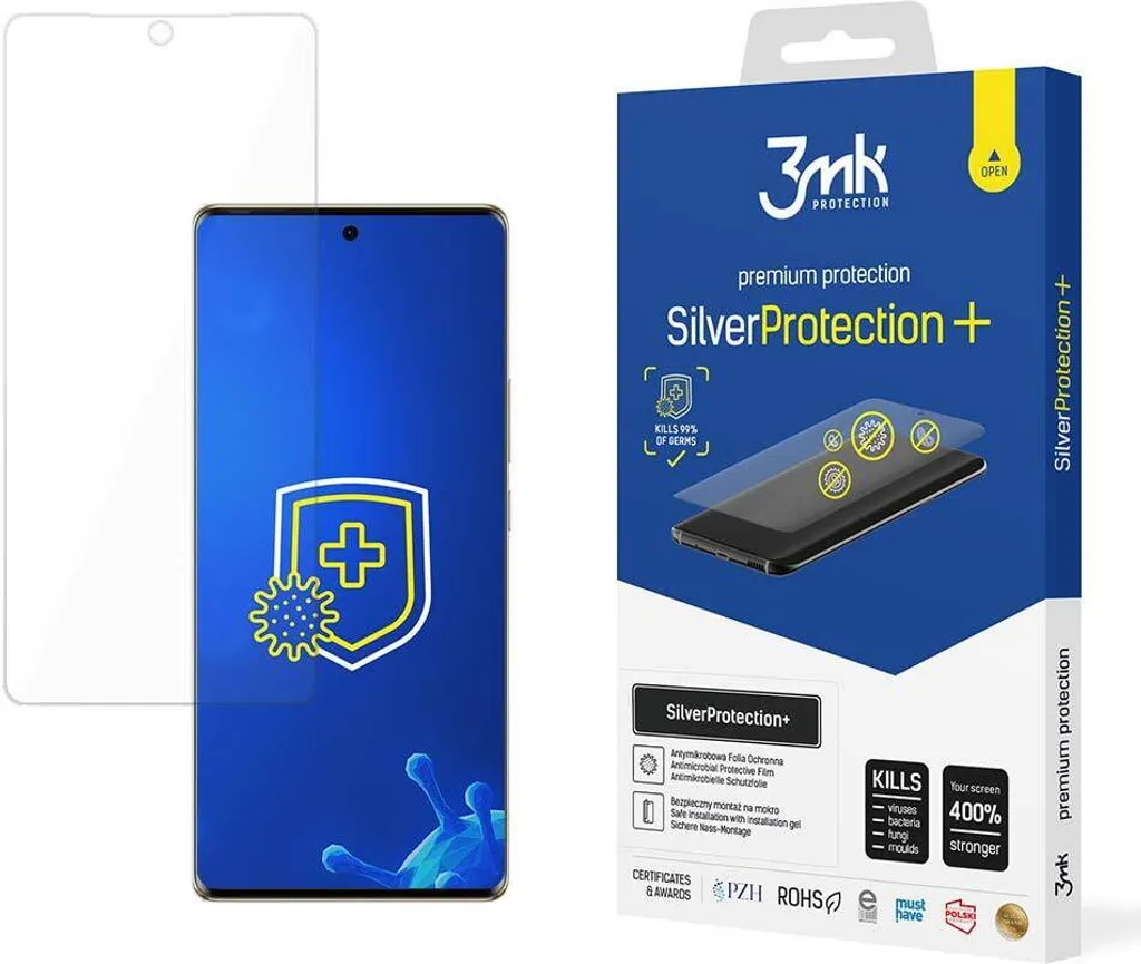 Pellicola Antibatterica Tecno Spark 20 Pro+ 3mk Silverprotection+