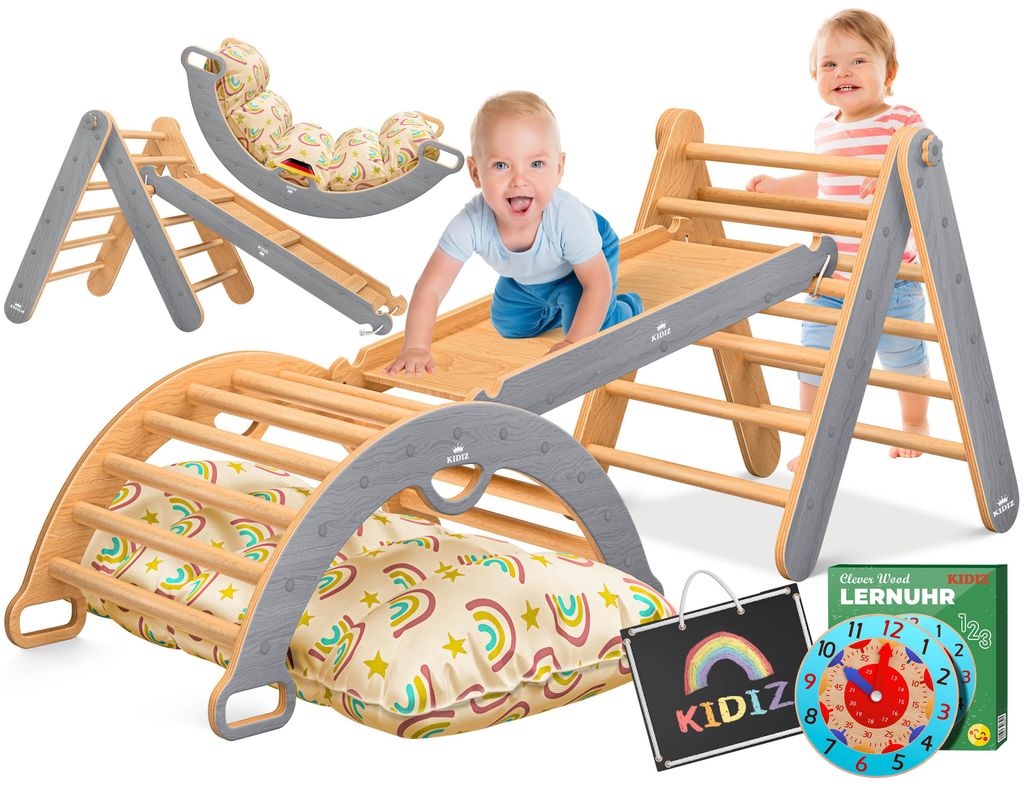 KIDIZ® Klettergerüst Montessori Kletterdreieck 7in1 Produktbild 