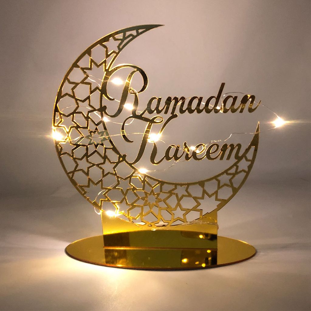Ramadan Eid Mubarak Dekorationen,Gold Acryl