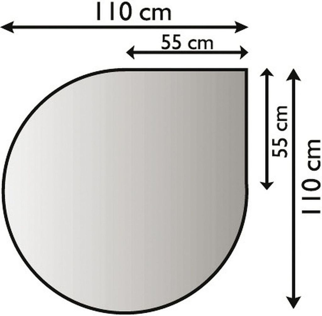 Metallbodenplatte Funkenschutzplatte 3 verschiedene Designs 110cm x 110cm