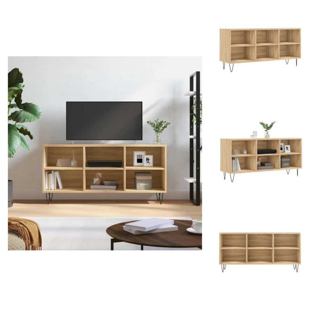 vidaXL TV-Schrank Sonoma-Eiche 103,5x30x50 cm Holzwerkstoff - TV-Möbel