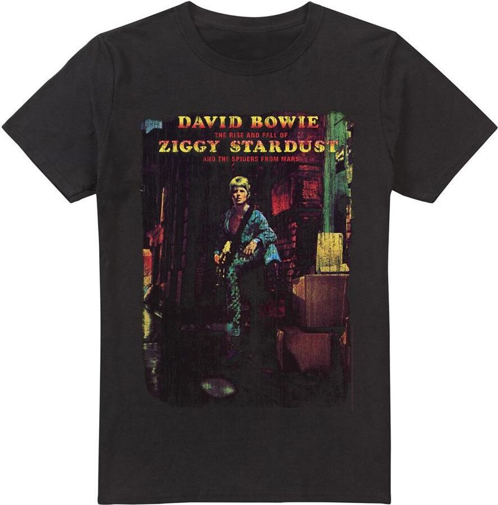 David Bowie - "Ziggy Stardust Album" T-Shirt für Herren TV13387 (M) (Schwarz)