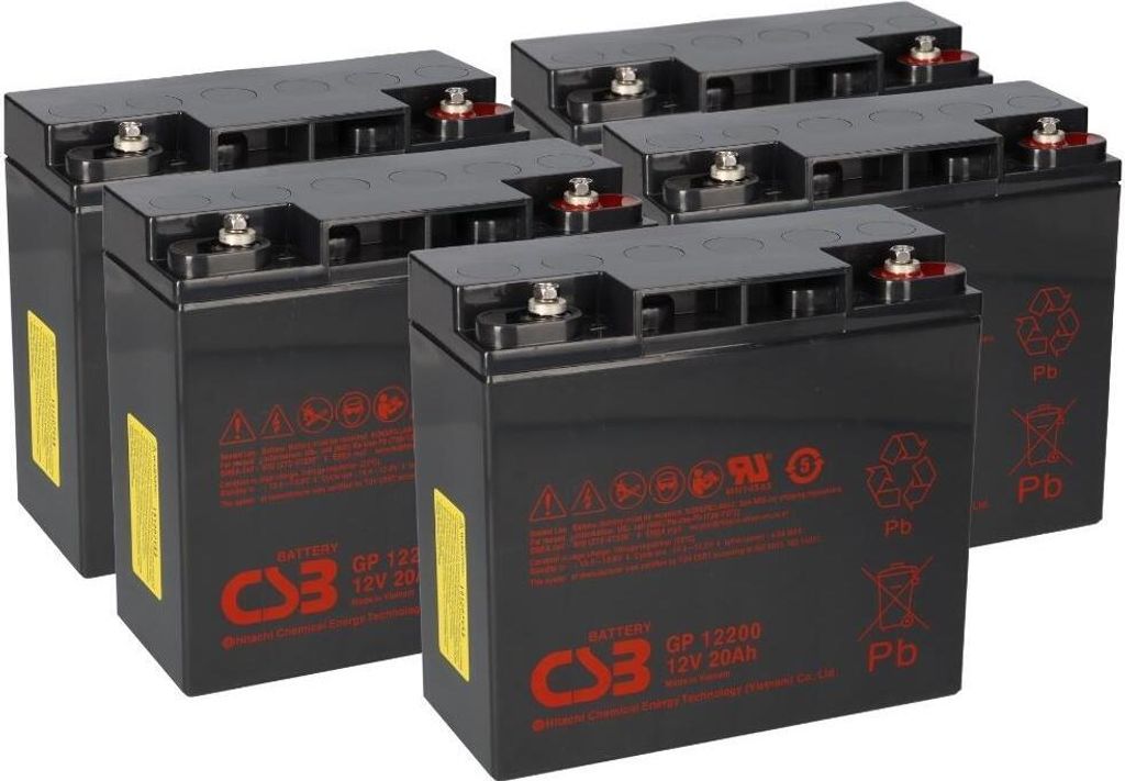 5x Akku Batterie 12V 20Ah kompatibel Elektroroller E-SCOOTER 60V SXT Viper