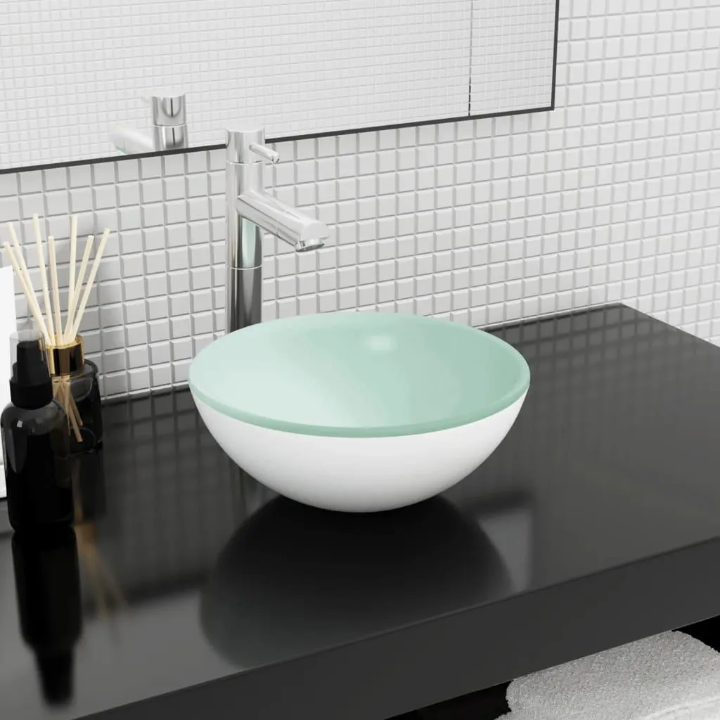 Rénover votre salle de bain avec le lavabo blanc en verre 30x12 cm
