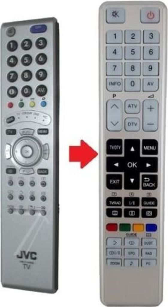 Ersatz Fernbedienung passend für JVC LT-26X70SU/B | LT-26X70SU/P | LT-26X70SU/Q