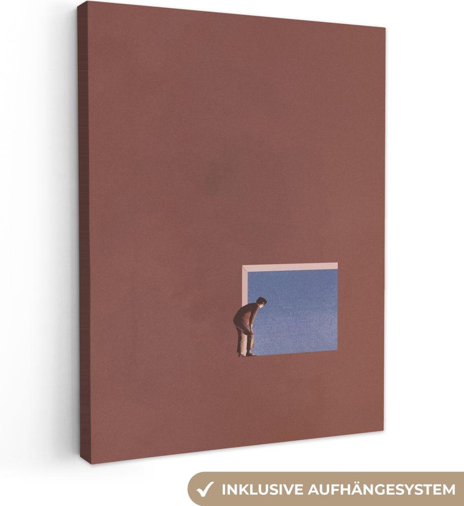 MuchoWow - Leinwandbilder - Mensch - Jahrgang - Design, Wandbild, Wanddeko Bilder Wohnzimmer, 60x80 cm