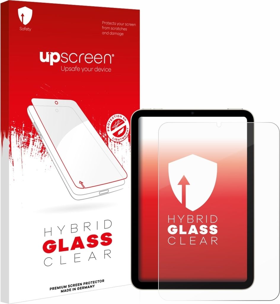 upscreen Schutzglas für Apple iPad Mini 6 WiFi 2021 Schutzfolie Panzer Folie Glas Display Schutz klar