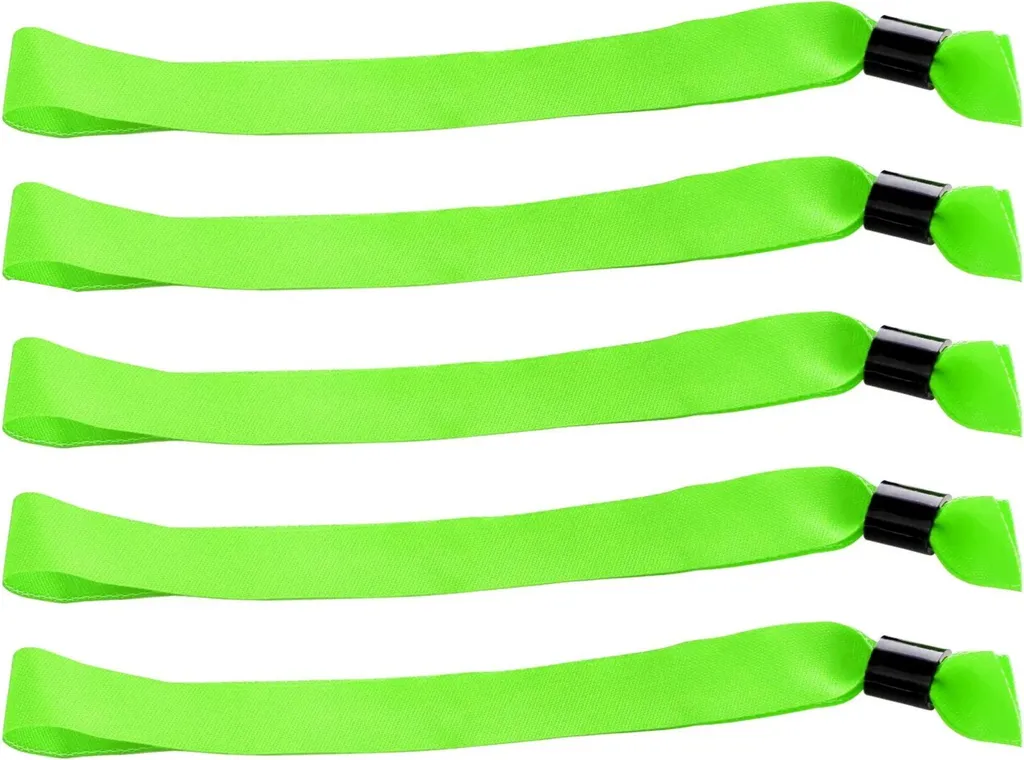 CombiCraft Braccialetti Tessuto Bianco Verde con Blocco - 100 pz
