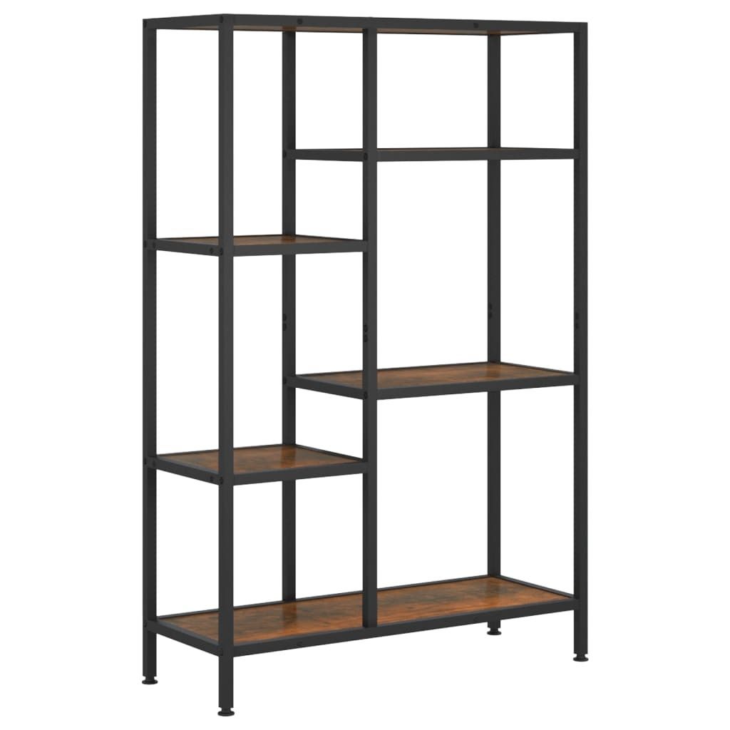 vidaXL Bücherregal 80x30x120 cm Stahl und Holzwerkstoff