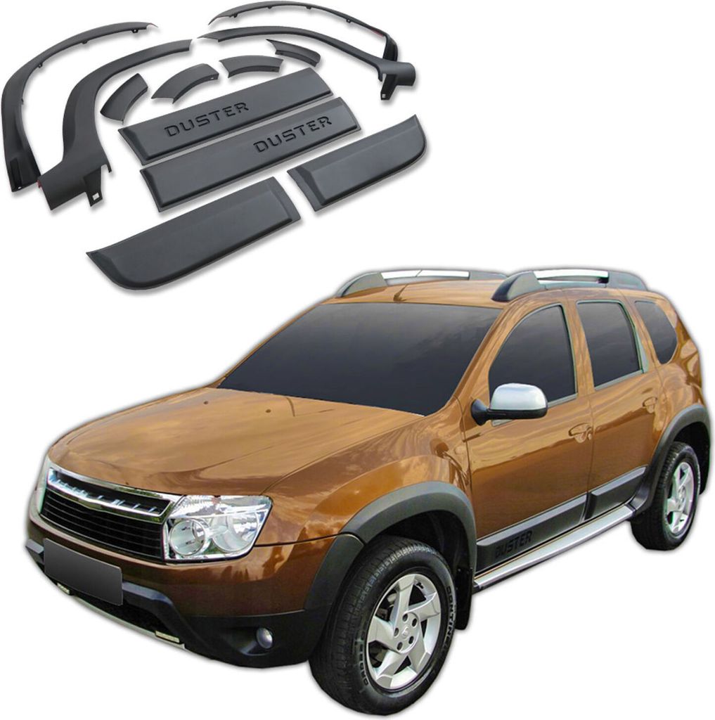 J&J AUTOMOTIVE | Radlaufschutz + Türschutz für Dacia Duster 2010-2017, 12tlg