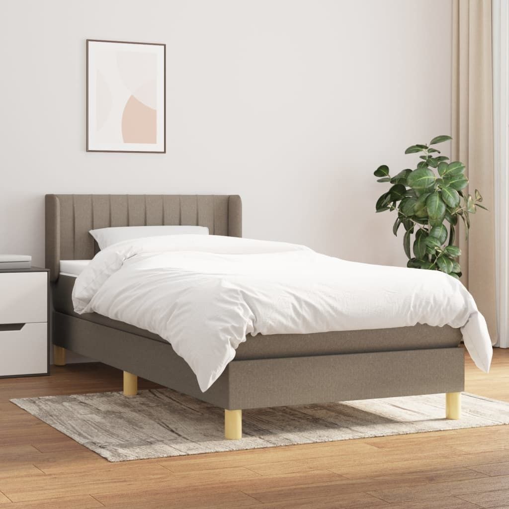 Maison Exclusive - Boxspringbett mit Matratze Taupe 100x200 cm Stoff