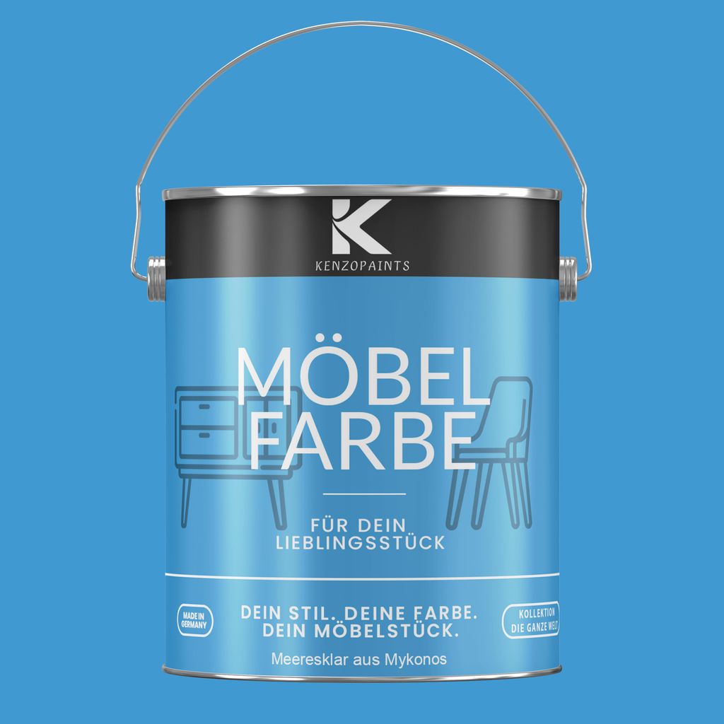 Kenzopaints 2,5Liter Möbelfarbe Möbellack - Meeresklar aus Mykonos