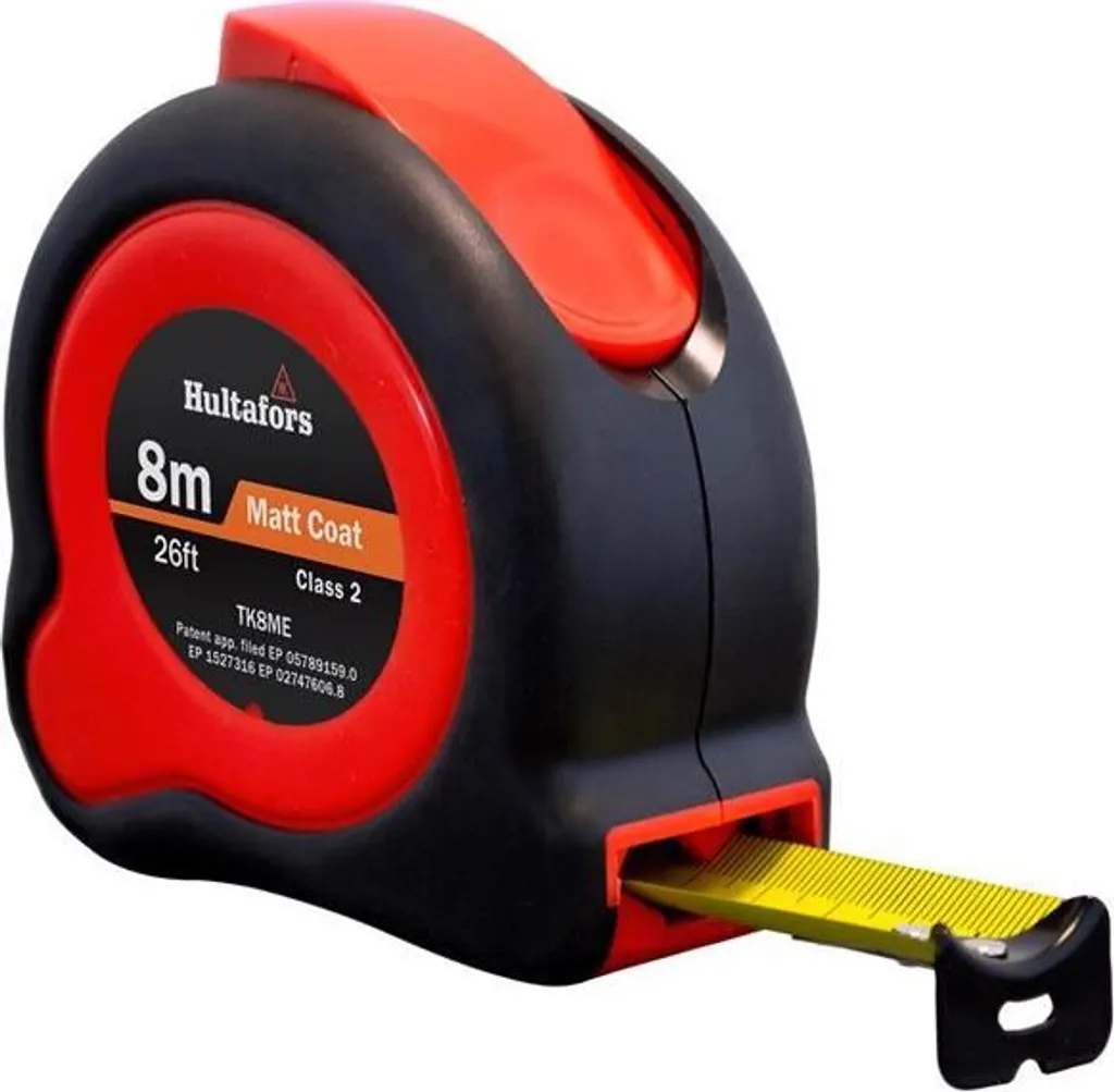 Ruban à Mesurer 8m Tuf-Lok Hultafors TKC8ME Largeur 25mm Haute Précision