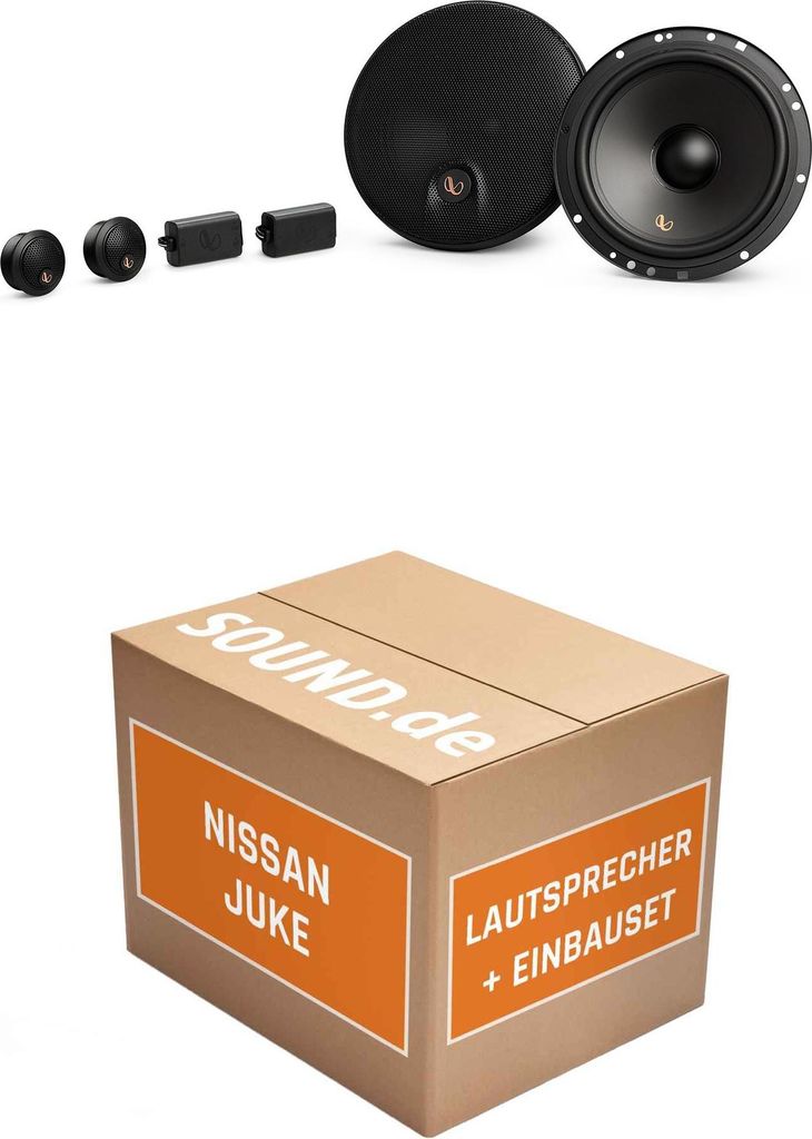 Lautsprecher Boxen Einbaupaket vorne Infinity Alpha 603C passend für Nissan Juke + 1. Generation | 90Watt RMS