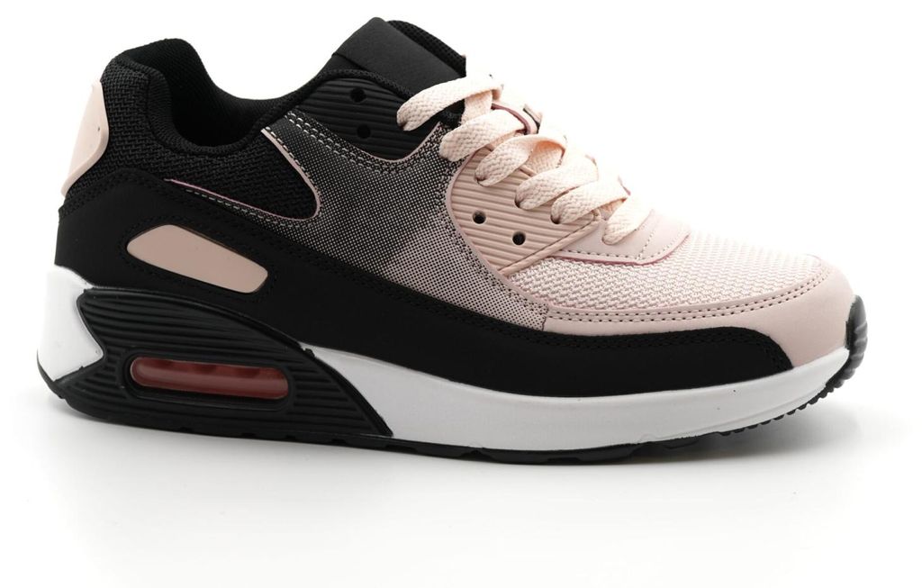Damen Sneaker F6-33 Black/Pink mit Luftpolster - 37 Größe: 37
