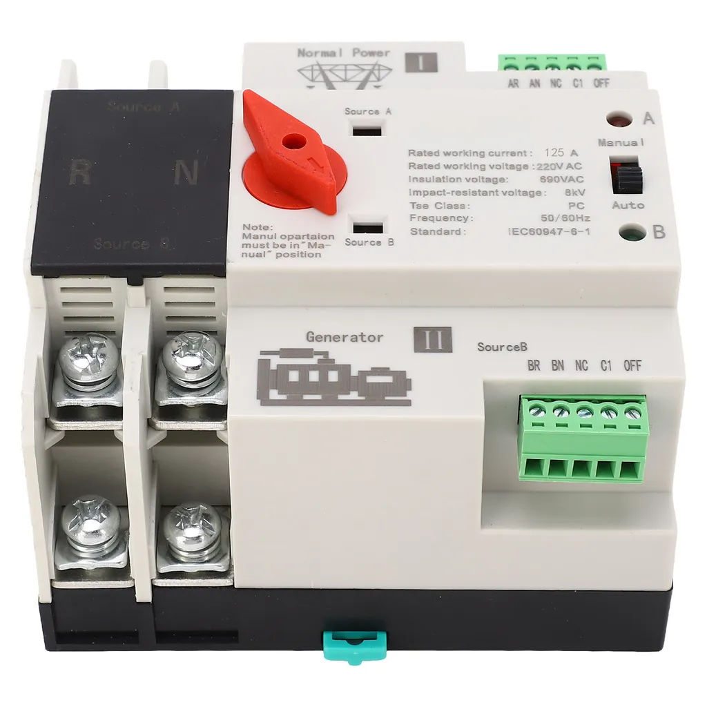 Commutateur de transfert automatique 2P avec commutation rapide 230V