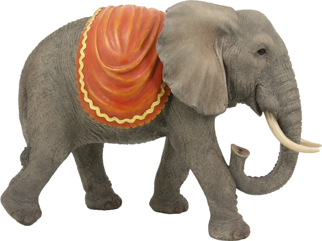 FADEDA Elefante/altezza: 11 cm/dipinta a mano/personaggi del presepe