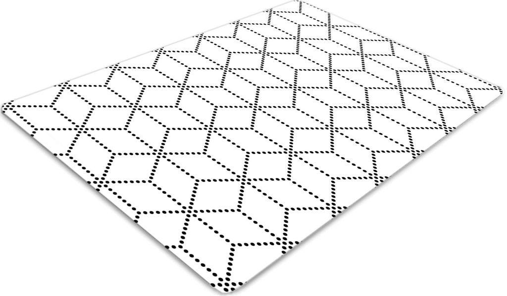 Stuhlunterlage Bürostuhlunterlage 120 cm x 90 cm Bodenmatte Bürostuhlunterlage - Graue Würfel