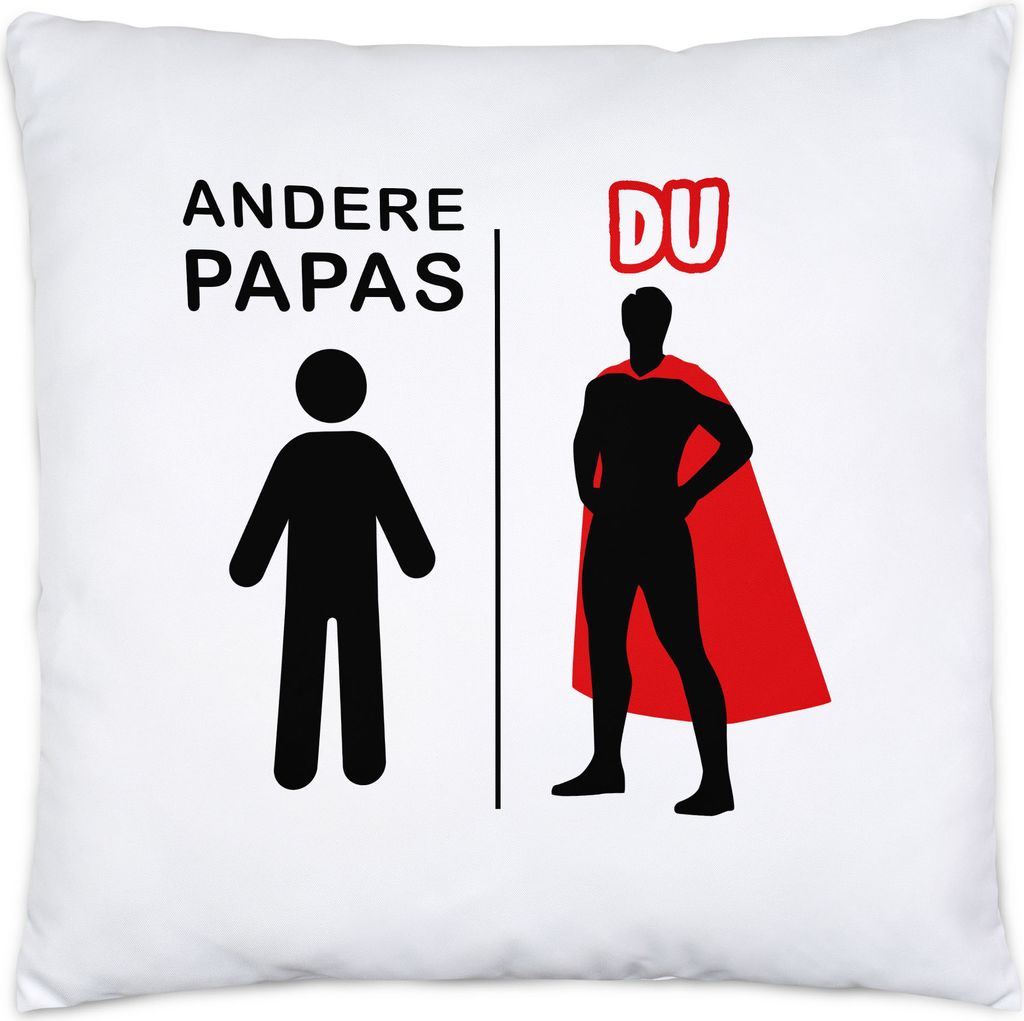 Andere Papas Du Kissen inkl. Füllung Vatertagsgeschenk Superheld Bester Papa Held Vatertag Geschenkidee