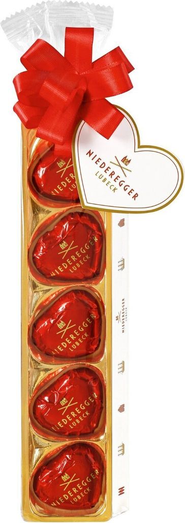 Niederegger marcipánové srdiečka v sáčku z horkej čokolády Obrázok produktu 