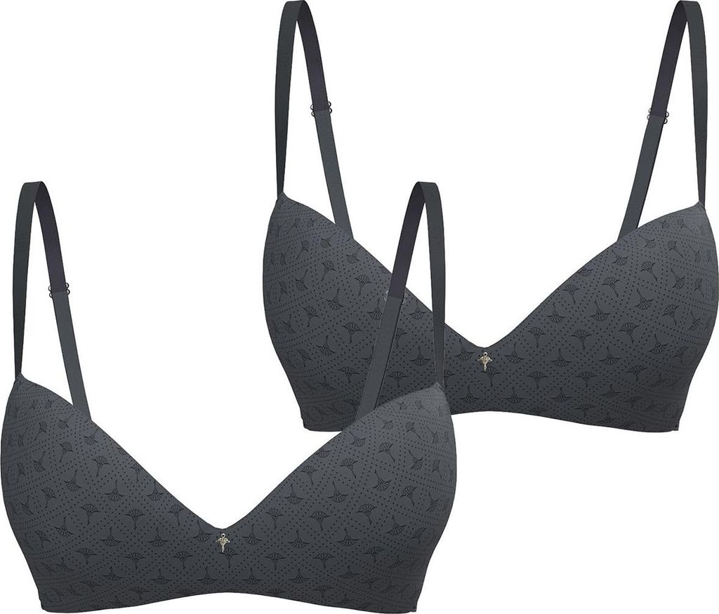 JOOP! Damen Bügelloser BH 2-Pack Sensation - anthrazit - Größe 70 C