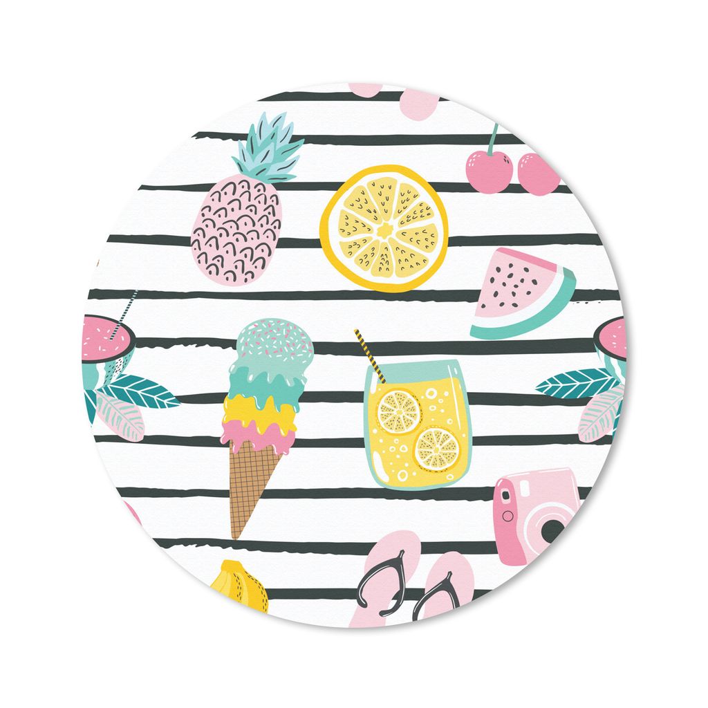 MuchoWow Mauspad Mousepad Sommer - Elemente - Pastell 40x40 cm - Mousepads - Maus Mat - Pad - Mausunterlage - Schreibtisch Accessoires