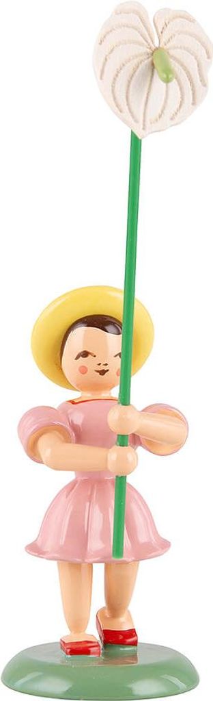 Blumenkind mit Anthurie, farbig (11,5cm) von Blank Kunsthandwerk