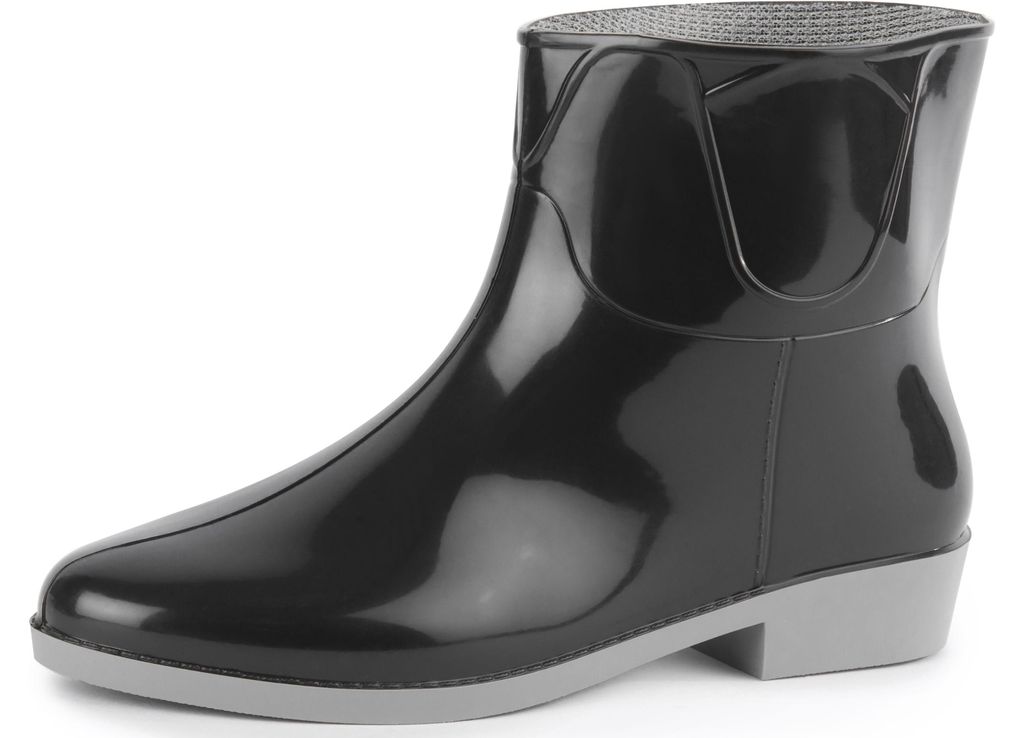Ladeheid Damen Kurze Gummistiefel LAZT201801 (Schwarz/Grau, Produktbild 