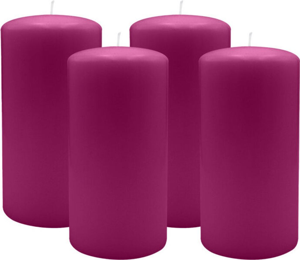 4er Set Adventskranzkerzen Brombeere Ø 80 x 150 mm