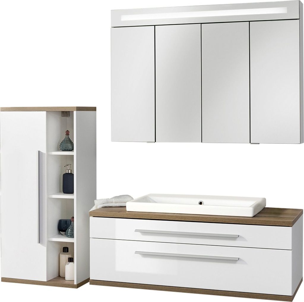 Fackelmann STANFORD Badmöbel Set 4-teilig, 110 cm breit, Produktbild 